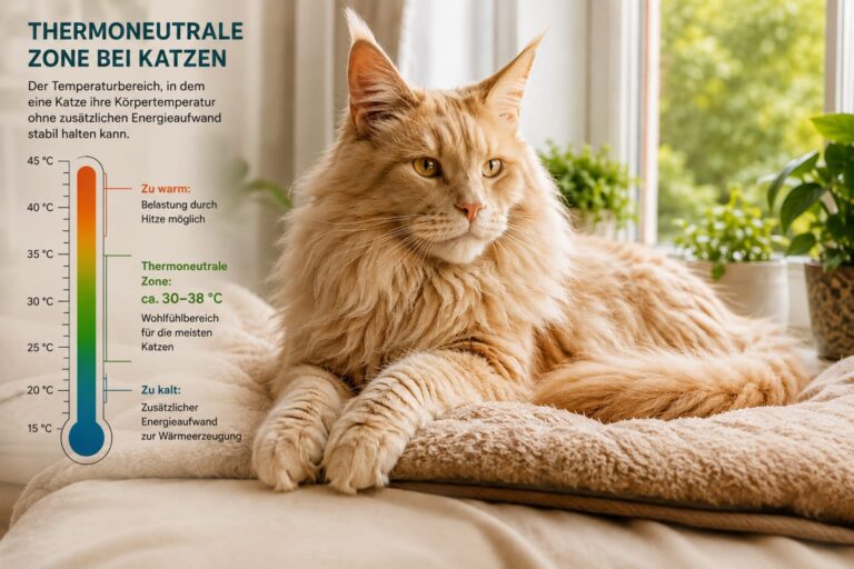Die thermoneutrale Zone bei Katzen – warum warme Temperaturen meist gut vertragen werden
